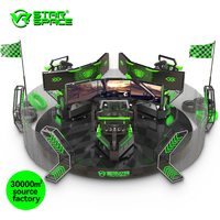 Máquinas recreativas de carreras y simuladores de vuelo comercial Simulador de juego de carreras de conducción 3 + 1 Axis Racing Simulator Star Space VR