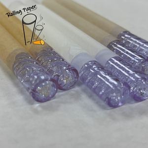 Papier de luxe en forme de cône, personnalisé, violet, spirale, embout en verre, tube droit, fabriqué en papier de riz non blanchi, adapté aux fumeurs - Product Image 6