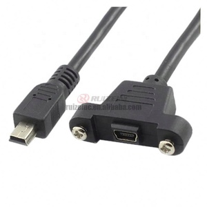 Micro Usb macho a hembra extensión orejas <span class=keywords><strong>Mike</strong></span> 5 pines con orificio de tornillo Ll puede arreglar cable de datos - Product Image 4