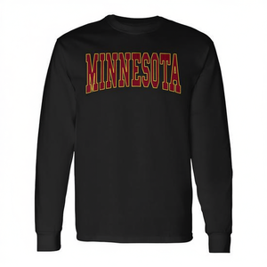Maglietta classica a maniche lunghe Minnesota Throwback, girocollo unisex per adulti, stampa serigrafica, riunioni degli ex studenti - Product Image 2