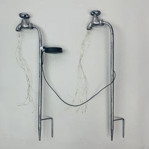 ALG01611 lampes solaires robinet d'eau de jardin, lumière de piquet de pelouse extérieur ensemble de 2 robinets <span class=keywords><strong>lampe</strong></span> de poteau - Product Image 5