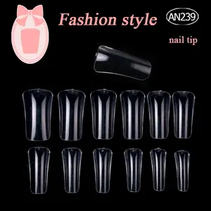 TSZS Newest Long Duck Feet False Nail Tips Private Label Full Cover Extension French Acrylic XL Duck Nail Tips Suppliers