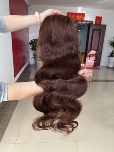 <span class=keywords><strong>Peluca</strong></span> de Cabello Humano con Encaje Completo, Color Castaño Rubio, Estilo Beyoncé, <span class=keywords><strong>Peluca</strong></span> de Cabello Humano con Encaje Completo HD, Color Castaño Chocolate, Pelucas Judías Kosher sin Pegamento - Product Image 6