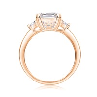 Vente en gros de bagues en argent sterling 925 avec diamant moissanite de couleur 12948 pour femmes de Mossan pour l'Europe et les États-Unis