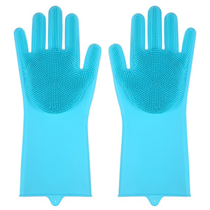 Silicone Usine Vente Chaude Pet Shop Fournitures Pet Toilettage Gant pour Chien Propre Brosse De Bain Chien Gant De Bain Chat Petting Gant - Product Image 1