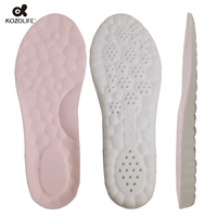 Semelles intérieures unisexes sport en mousse à mémoire de forme 4D en PU, confortables, respirantes, avec soutien de la voûte plantaire massant, ajustement universel pour tous types de chaussures, vert