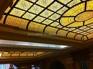 Decoración y Iluminación de Techo con Vidrio Tiffany para Interiores, Personalizada, Suministro de Fábrica China, para Bares, Salones, Villas, Hoteles, Iglesias - Product Image 3