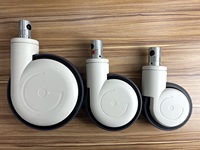 Roue pivotante simple de 5 pouces pour lits médicaux avec frein central