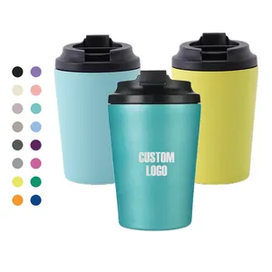 Nhà máy tùy chỉnh chân không cách điện đôi tường Tumbler để đi tái sử dụng cốc cà phê tái sử dụng thép không gỉ cà phê <span class=keywords><strong>Mug</strong></span> Cup với nắp - Product Image 5