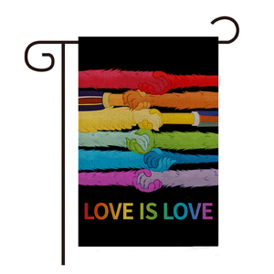 Venta al por mayor 12x18 resistente al agua Impresión digital decoración personalizada orgullo arcoíris banderas de jardín de doble cara - Product Image 2