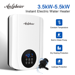 4500W Smart Constant Temp Touch Control ELCB Booster <b>Pump</b> Instant <b>Electric</b> Tankless Hot Shower <b>Water</b> Heater IPX4 - Product Image 1