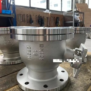 Válvula de descarga de varilla inclinada de acero inoxidable 304/316 con bola fija Q41F-16C, manual, industrial, para productos químicos, 120 425F - Product Image 2