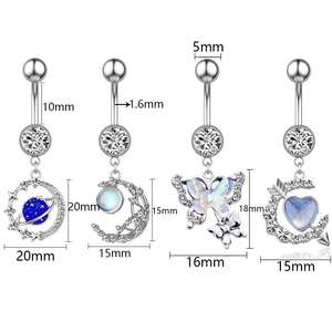 NYY Vente en gros de bijoux de piercing pour le corps en acier inoxydable fin, plaqué or, avec pierre en zircon, tendance pour les occasions festives - Product Image 6