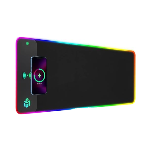 GIM Extra Large 15W RGB Gaming Mouse Pad 800x300x4MM with Wireless Charging 10 Light Modes Non-Slip Rubber Base in Stock