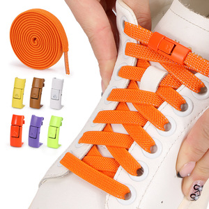Nouveaux lacets élastiques sans nœuds, lacets de chaussures sans attache, lacets à verrouillage par pression, lacets de baskets pour enfants et adultes, lacets plats élargis de 8 mm pour chaussures - Product Image 3