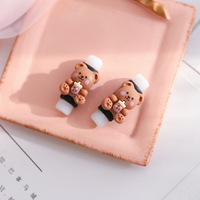 Mignon dessin animé ours forme Flexible Silicone câble protecteur souple PC USB données charge écouteur cordon couverture pour téléphone portable