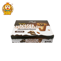 Vente en gros de confiture de chocolat croustillante sucrée avec gaufrette cône de tasse à biscuits Ingrédients supplémentaires Bonbons et noix