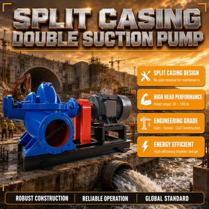 <span class=keywords><strong>Bomba</strong></span> centrífuga <span class=keywords><strong>de</strong></span> doble succión SS316 eléctrica resistente a lodos <span class=keywords><strong>de</strong></span> alta densidad para residuos <span class=keywords><strong>de</strong></span> minas <span class=keywords><strong>de</strong></span> cobre, 500m³/h, 65m <span class=keywords><strong>de</strong></span> altura, 132kW - Product Image 3