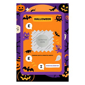 Halloween Scratch Off Cards Spooky Ghost Halloween Scratch Off Game Cards Actividad divertida para Halloween Party Game Favor Supplies - Product Image 4