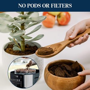 Cafetière DL-13 True Brew avec moulin intégré en acier inoxydable, <span class=keywords><strong>pour</strong></span> une portion individuelle de 8 à 24 oz, <span class=keywords><strong>café</strong></span> chaud ou glacé <span class=keywords><strong>pour</strong></span> la maison - Product Image 4