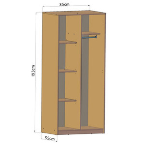 <span class=keywords><strong>Armarios</strong></span> Colgantes <span class=keywords><strong>para</strong></span> <span class=keywords><strong>Abrigos</strong></span>, Armario de Madera de 2 Puertas con Gran Capacidad de Almacenamiento <span class=keywords><strong>para</strong></span> el Hogar o el Trabajo - Product Image 6
