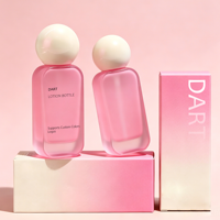 OEM ODM Contenants en verre givré rectangulaires pour lotion de 30 ml, 50 ml, 100 ml avec bouchon à bille perlée, couleur personnalisée et boîte d'emballage acceptées