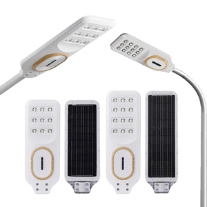 Série de lampadaires solaires à succès avec capteur radar, télécommande et conception résistante aux intempéries pour l'éclairage de sécurité communautaire - Product Image 1