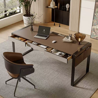 Nouveau modèle de bureau d'étude élégant avec structure en acier et chaise assortie pour salle d'étude ou bureau à domicile