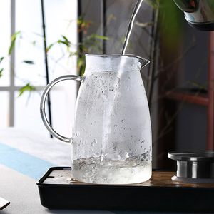 Jarra de Agua de Vidrio Borosilicato de 1500ml/2000ml con Tapa de Acero Inoxidable para Té Helado, Jugo y Café - Product Image 3