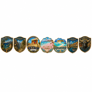 Pin Personalizado al Por Mayor a Precio de Fábrica, Pin de Recuerdo 3D de Aleación de Zinc con Diseño de <span class=keywords><strong>Grecia</strong></span> y Creta para Regalo - Product Image 3