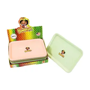 Honeypuff Portable Rolling Tray Plastic Cigarette Container Tray Smoking Tobacco Plate Hand Roller Tobacco Storage Tray