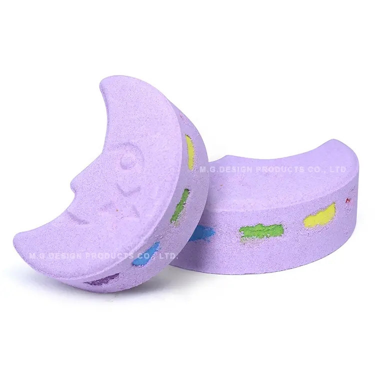 Logo personnalisé Emballage OEM Organique Naturel Bulle Arc-En-Lune Forme Gazeuses Bombes Pour le Bain Enfants Adulte SPA