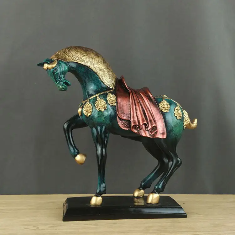 Estatuas de caballo coleccionables para decoración de oficina, regalos de Año Nuevo, 2021