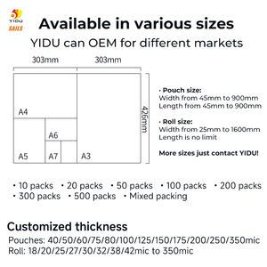 Plástico para Plastificação YIDU de Alta Qualidade Brilhante A4 100Mic 125mic 175Mic 250mic Folhas de Plastificação Foscas Bolsas para Laminação Térmica - Product Image 3