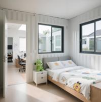 Maison conteneur préfabriquée extensible moderne de 20 pieds ou 30 pieds, maison modulaire personnalisée avec des configurations de 1, 2 ou 3 chambres