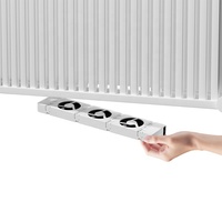 Radiateur silencieux 12V pour salon, couloir, chambre, circulation d'air pour une distribution uniforme de la chaleur, élimine les zones froides, se connecte à un ventilateur de refroidissement
