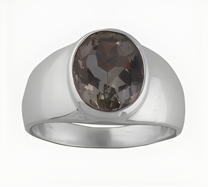Bague en argent sterling 925 avec améthyste pour homme, élégante bague ovale avec pierre précieuse, bijou tendance pour tous les jours - Product Image 1