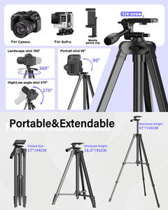 Portable Tripod <b>Stand</b> 2Mic 3 In1 Wireless Microphone LED Light Video Making Kit for Phone Camera YouTube TikTok Vlog <b>Record</b> - Product Image 3