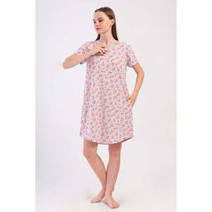 Túnica de Manga Corta con Cuello Redondo y Bolsillo Ovalado para Mujer, Diseño de Pantalones Cortos a la Moda - Product Image 4