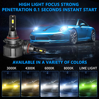 Ampoule de phare LED blanche jaune verte pour voiture, accessoires auto Canbus H4 H11 LED H7 CSP 3570 HB4 PSX26W 880 LED antibrouillard 60W/paire