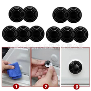 Car Door Silicone Gasket JC-0911 Round White Black Red Anti Collision <b>Buffer</b> Sealing <b>Pad</b> For Model 95 - Product Image 3