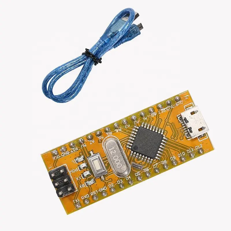 eParthub ร้อน Arduino Nano V3 ATmega328 ไมโครคอนโทรลเลอร์ CH340 Mini USB ใช้งานร่วมกับ Nano V3.0 พร้อมสายไมโครบัดกรีในสต็อก