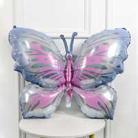 Couleur papillon aluminium Film ballon fête d'anniversaire décoration bleu rose dégradé ballon bébé douche fête décors hélium Globo