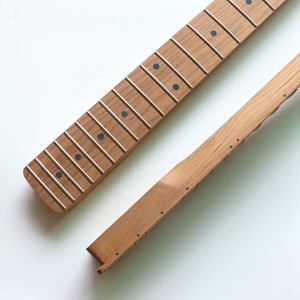 DONLIS TMM312Y-UF Mástil de guitarra de arce canadiense tostado sin acabar, 22 trastes de acero inoxidable, pestillo de hueso, radio de diapasón de 9.5 pulgadas, 55.6mm - Product Image 2