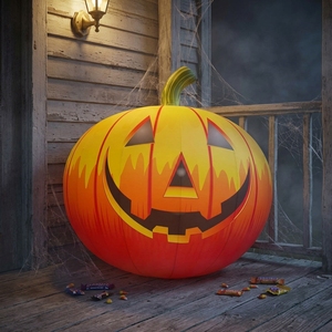 Citrouille Gonflable Lumineuse pour Halloween – Décoration de Fête Thème <span class=keywords><strong>Maison</strong></span> <span class=keywords><strong>Hantée</strong></span> avec Ambiance Sinistre pour Centres Commerciaux - Product Image 3