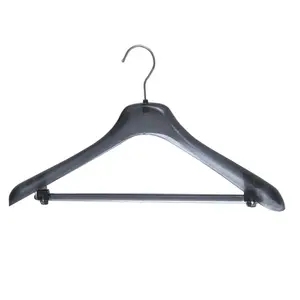 Manufacturer Plastic Hangers Coat Hanger Wholesale For Clothes With Pant Bar For Suit Overcat Jacket