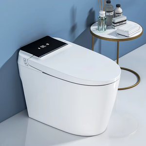 Vente en gros usine <span class=keywords><strong>WC</strong></span> intelligent en céramique à poser au sol, avec siège chauffant, lavage arrière, chasse d'eau automatique, capteur radar, télécommande, S-trap - Product Image 2