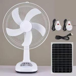 Ventilador Solar de 16 Pulgadas y 5 Aspas de Doble Velocidad con Panel Recargable, Regulación de Velocidad, AC220V, ABS, 15W, Venta Directa de Fábrica - Product Image 2