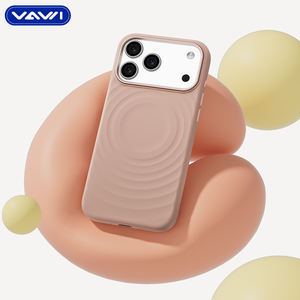 Coque de téléphone en silicone liquide VAWI S038 avec motif ondulé pour iPhone 17 16 15 Pro Max, antichoc, magnétique, en silicone - Product Image 2