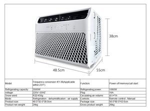 BIBO Hot Sale <b>12</b>,000 BTU 220V50-60HZ Window Type Air Conditioner with Remote - Product Image 5